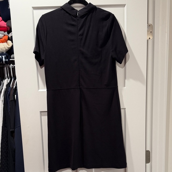 LOFT, medium, Chic Black Ponte Collared Mini Dress - Picture 4 of 5